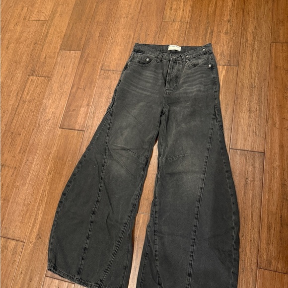 NWOT Free People Eden Slouchy High Rise Jeans, black, size 26 - Picture 5 of 9